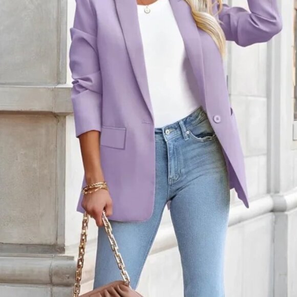 NEW WITH TAGS! * LCRRRN Sophisticated Women's Lavender Blazer * Size XS - Picture 4 of 16